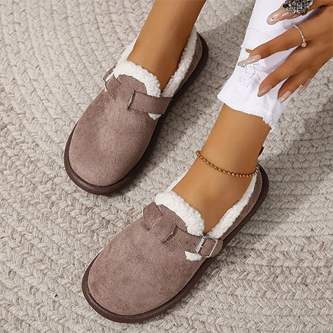 Women’s Plush Round Toe Slip-On Flats