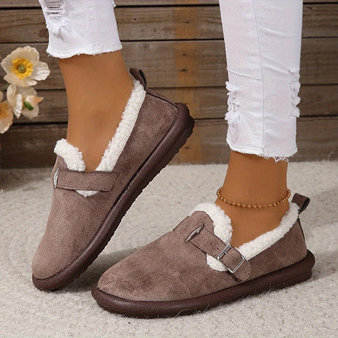 Women’s Plush Round Toe Slip-On Flats