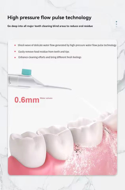 Portable High-Pressure Oral Irrigator – Manual Water Flosser for Teeth Cleaning