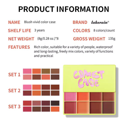 Long-Lasting Curve Case Cream Palette – Matte & Shimmer Eyebrow, Blush, Highlighter