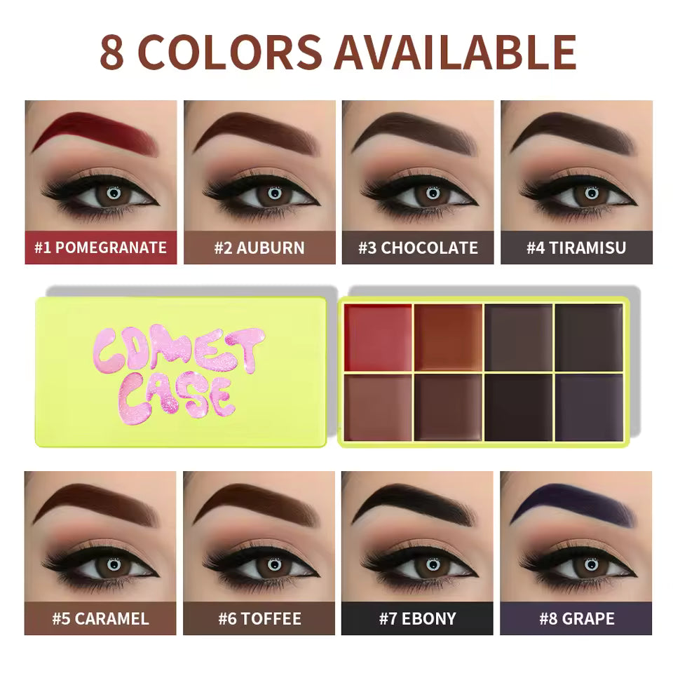 Long-Lasting Curve Case Cream Palette – Matte & Shimmer Eyebrow, Blush, Highlighter