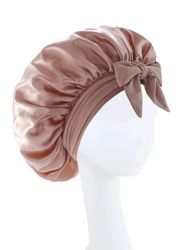 Satin Sleep Cap with Tie Strap – Hair Protection Bonnet