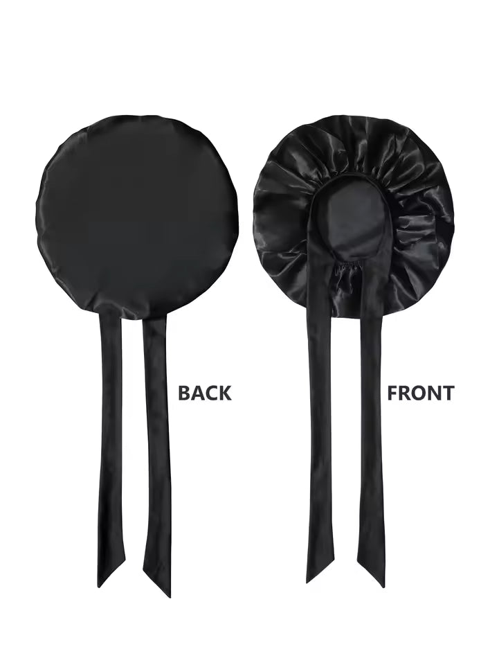 Satin Sleep Cap with Tie Strap – Hair Protection Bonnet