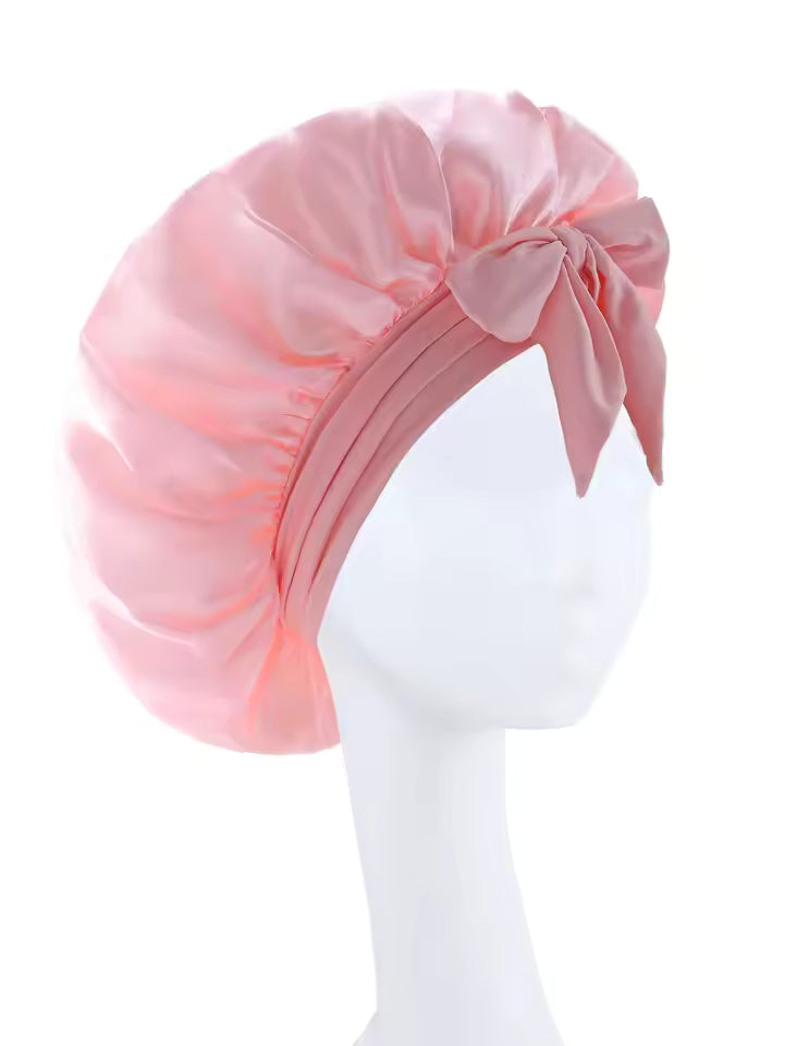 Satin Sleep Cap with Tie Strap – Hair Protection Bonnet