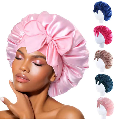 Satin Sleep Cap with Tie Strap – Hair Protection Bonnet