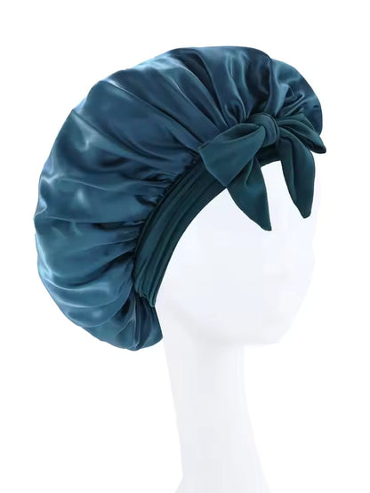 Satin Sleep Cap with Tie Strap – Hair Protection Bonnet