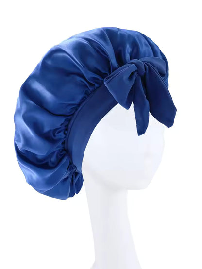 Satin Sleep Cap with Tie Strap – Hair Protection Bonnet