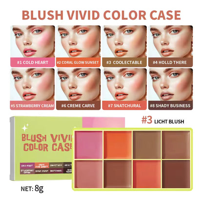 Long-Lasting Curve Case Cream Palette – Matte & Shimmer Eyebrow, Blush, Highlighter