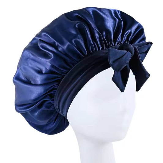Satin Sleep Cap with Tie Strap – Hair Protection Bonnet